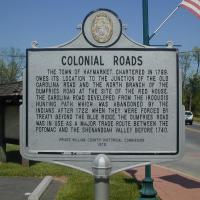 Prince William County Historical Commission Colonial Roads Sign