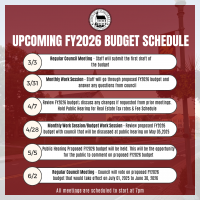 FY2026 Budget Schedule