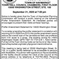 Public Hearing Newspaper Notice