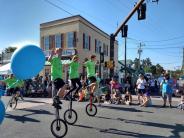 Uni-cyclists in the Haymarket Day Parade 2017 