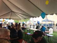 Inside 2 Silos Tent