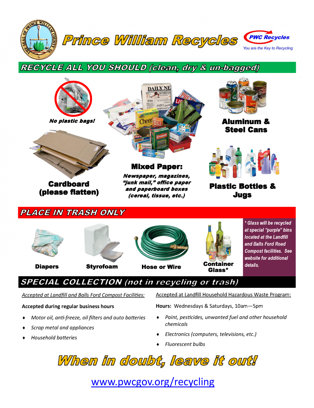 Prince William Changes in Recycling Town of Haymarket Virginia